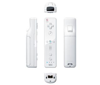 The Wii controller in detail.