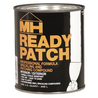 tin of waterproof spackle from Lowes