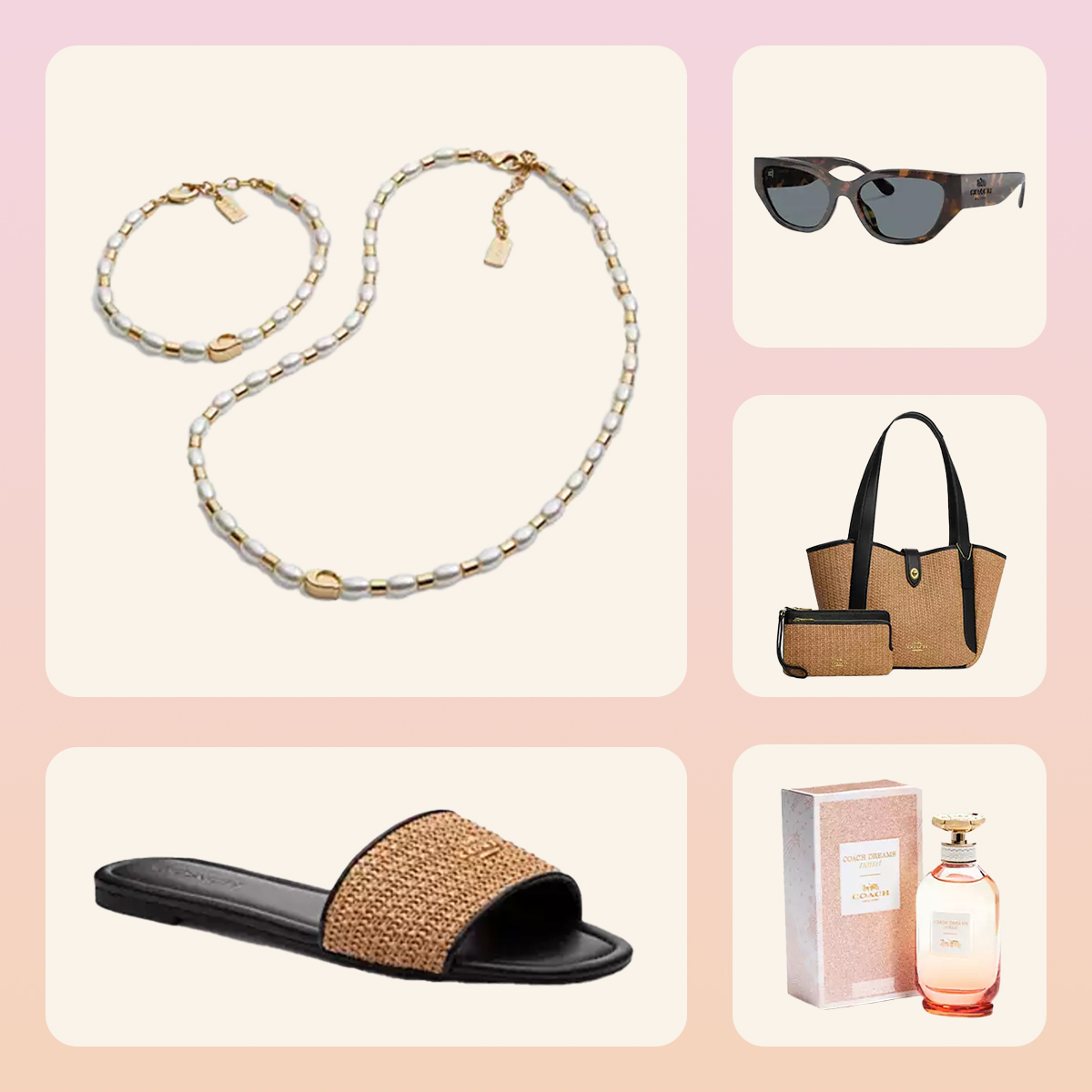 A collage of Coach Outlet products. 