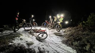 Riders in snow