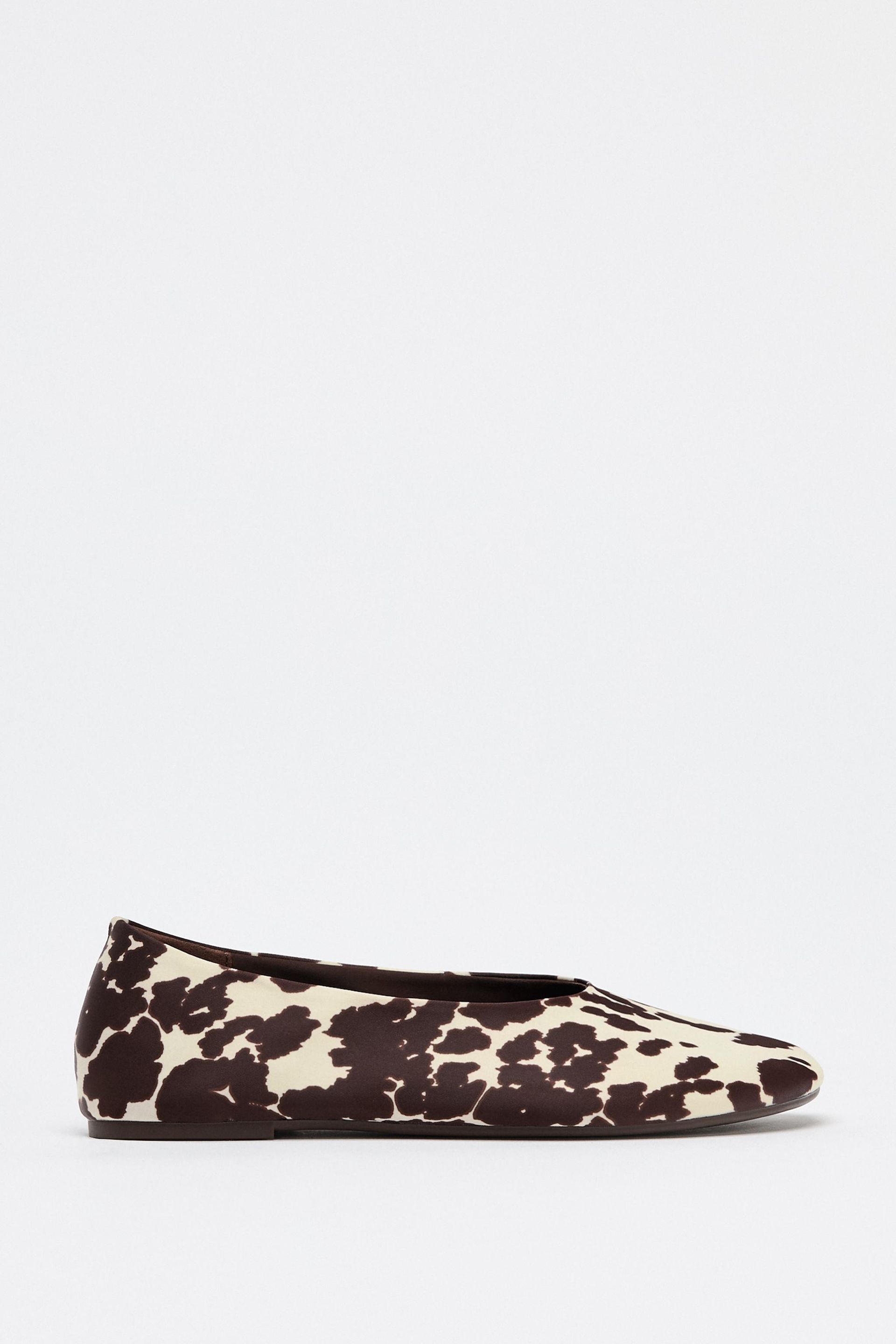 Animal Print Fabric Ballet Flats