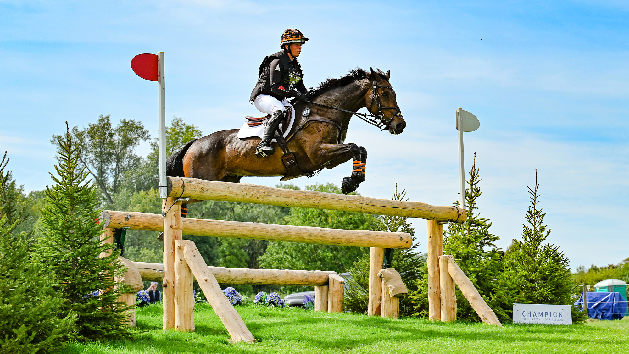 Tom Bird riding Cowlin cross-country at Burghley Horse Trials