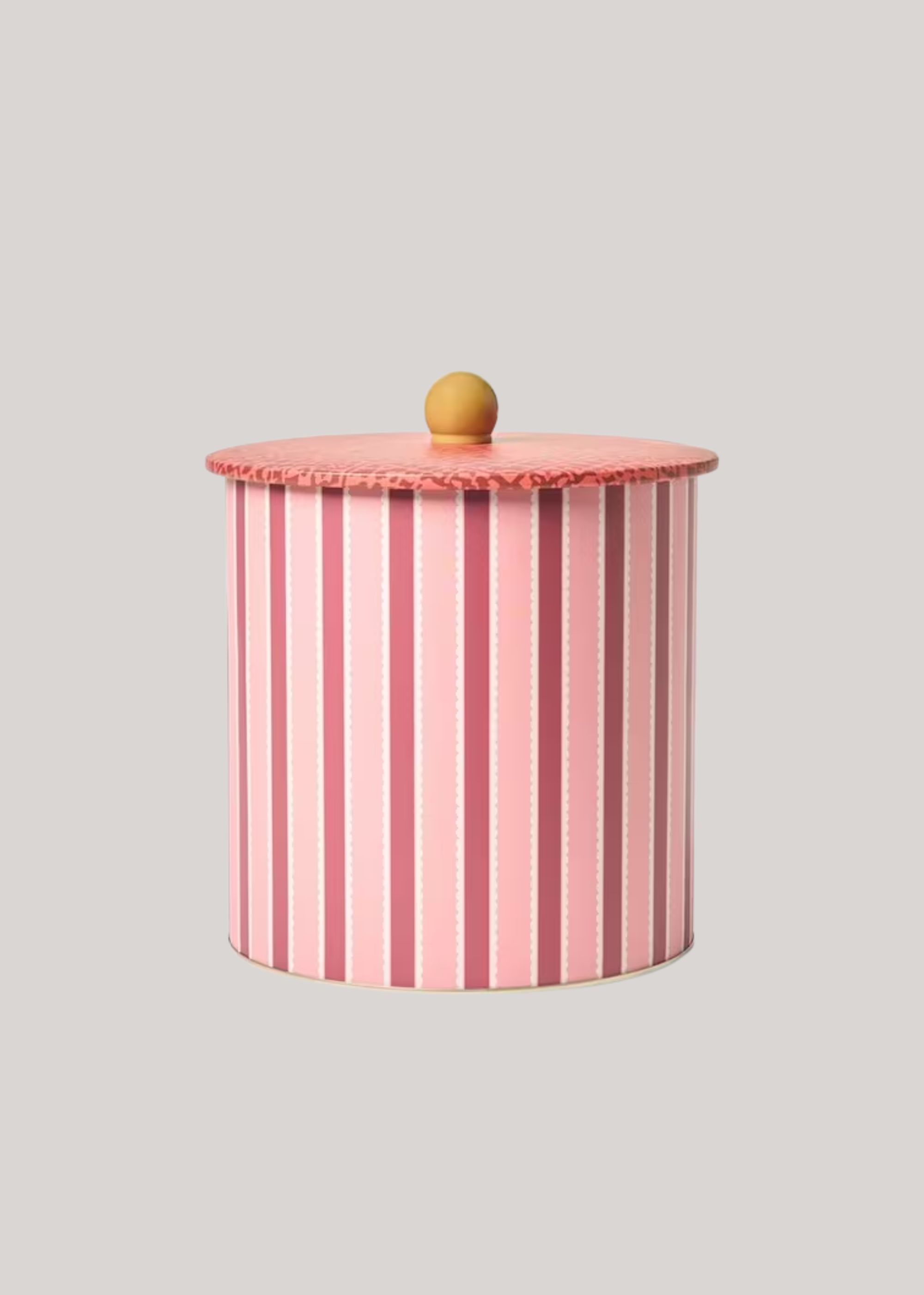 John Lewis x Sanderson, Sanderson Pinetum Stripe Biscuit Barrel, 5l, Pink