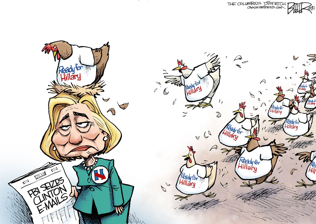 Political cartoon U.S. Hillary Clinton Emails