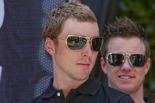 Cool shades are a plenty at GreenEdge with Leigh Howard and Simon Clarke (rear) sporting examples.