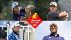 (top left) Michael La Sasso, (top right) Aldrich Potgieter, (bottom left) Patrick Reed and (bottom right) Dustin Johnson