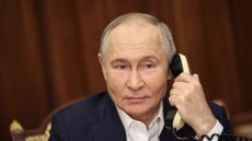 Russian President Vladimir Putin on the phone