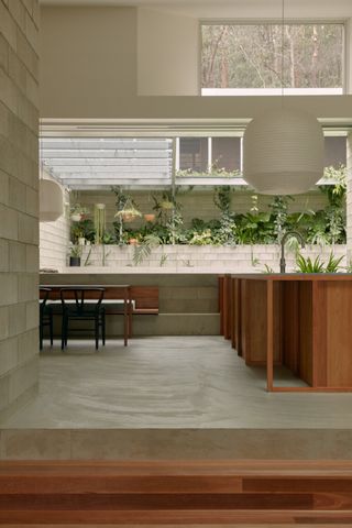 Image of an open-concept kitchen and dining area.