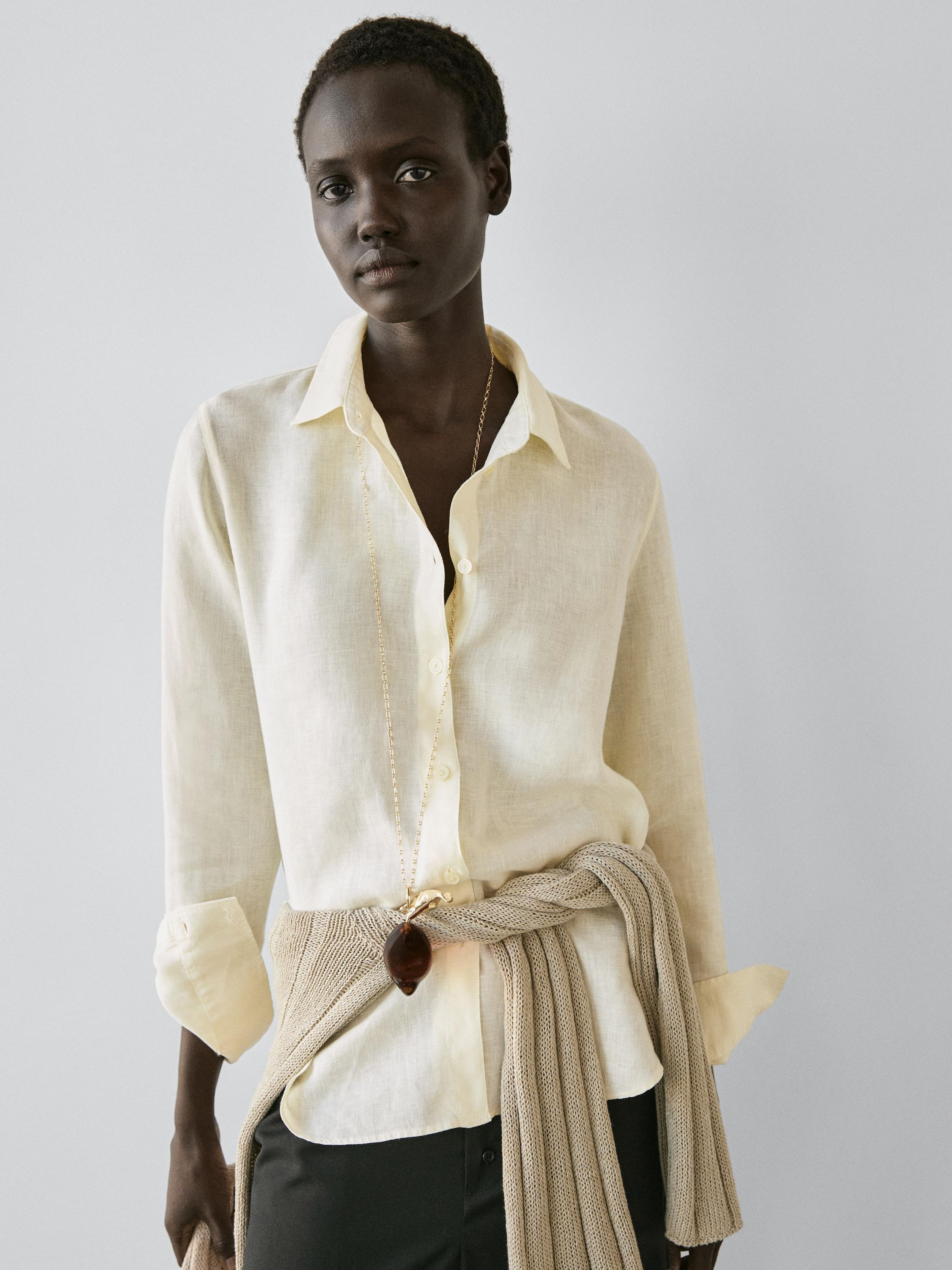 Massimo Dutti, Flowing 100% Linen Shirt