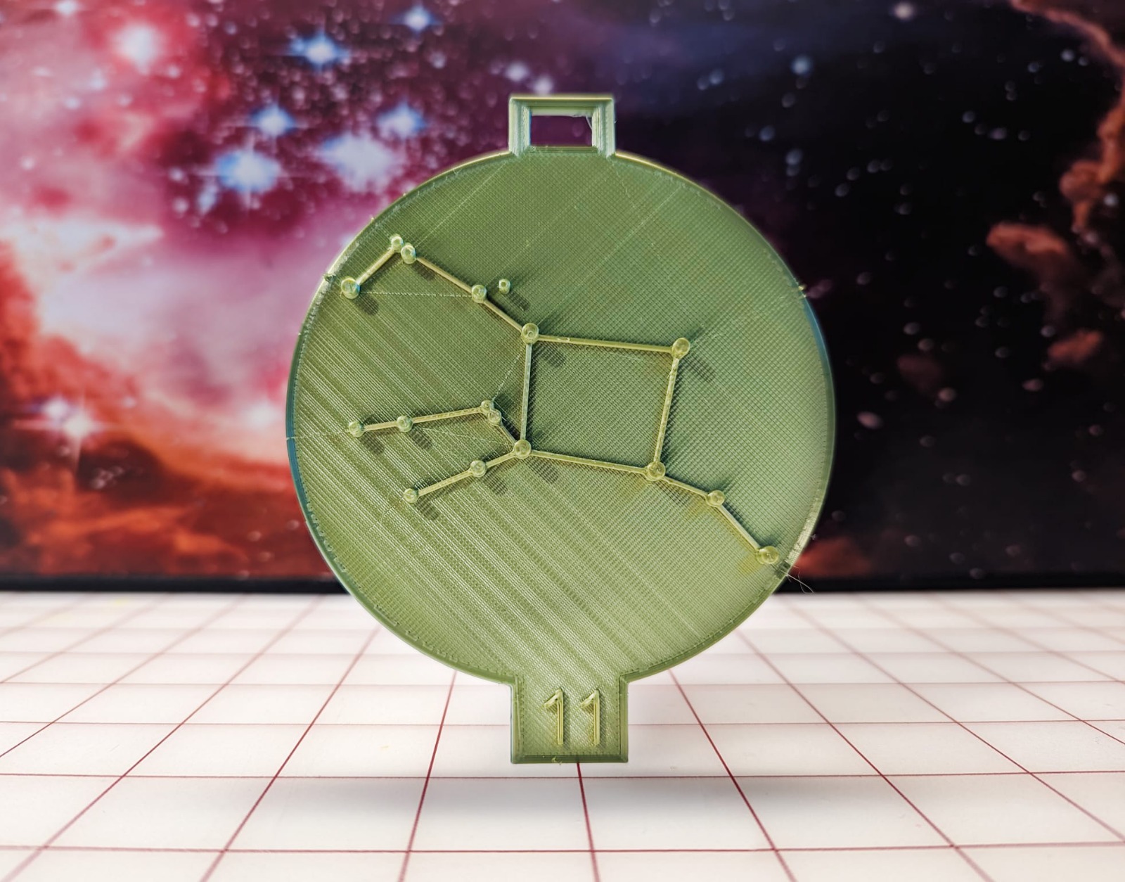 3D printed map of the constellation Pegasus.  Sample Star Coin project by Bruce Bream, CC BY-NC-SA 4.0.