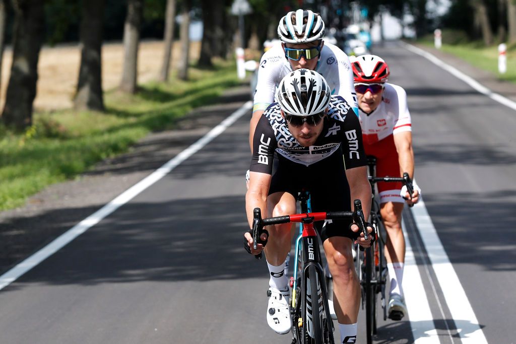 Sean Bennett in the breakaway during Tour de Pologne 2021