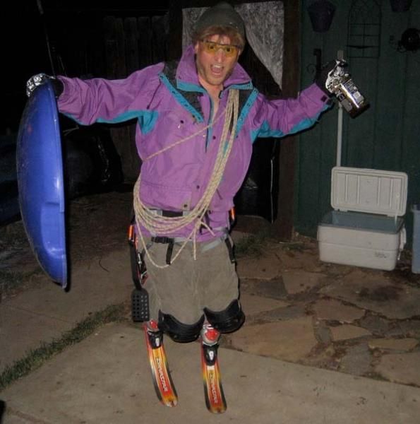 Saucer Boy (aka Shane McConkey): Shane was a great freestyle skier who died this year (being from Colorado, I love skiing), so I had to honor him when I saw this awesome costume!