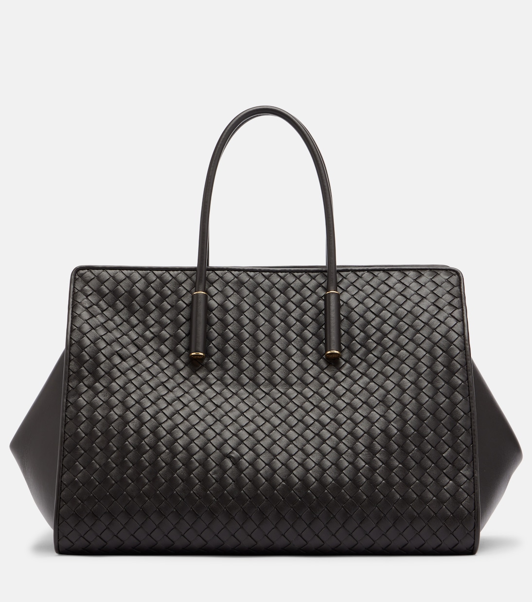 Barbara Medium Leather Tote Bag in Brown - Bottega Veneta