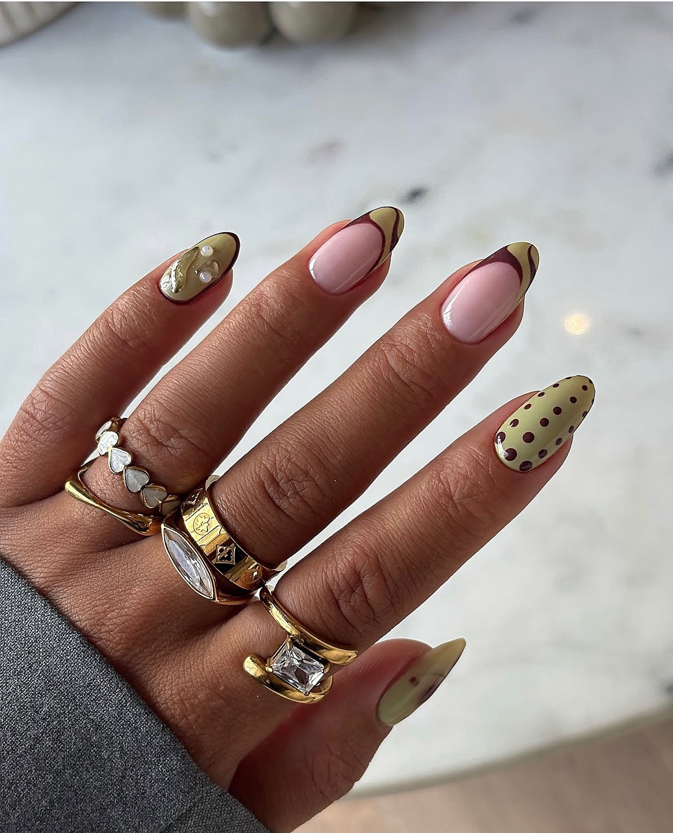 @gieos.room pistachio almond manicure