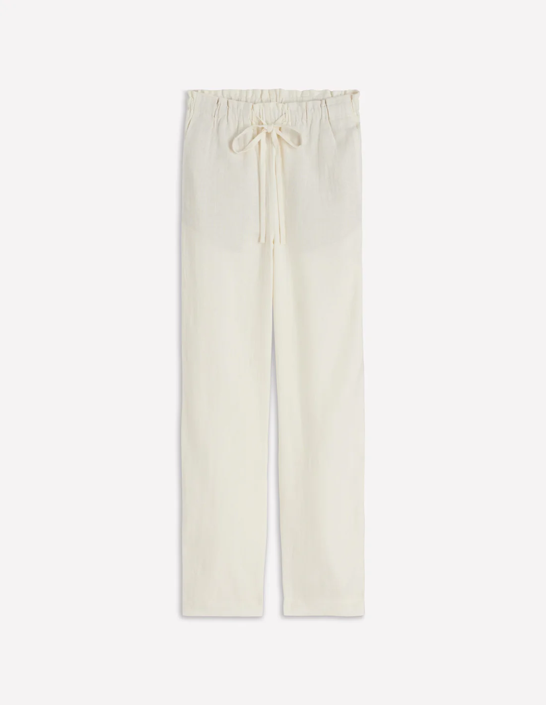 Islington Linen Crop Trousers-Ivory