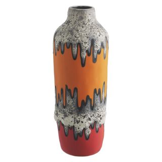 Volcano Multi-coloured Reactive Glaze Ceramic Vase