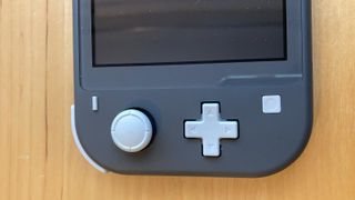 The left-hand controlls on the Nintendo Switch Lite, Including D-pad