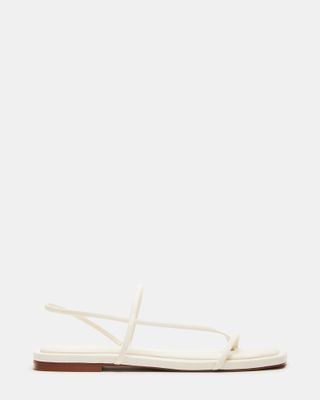 Lynley White Strappy Square Toe Sandal | Women's Sandals – Steve Madden