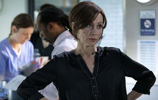 Casualty star Amanda Mealing as Connie. The ED is in chaos putting lives at risk