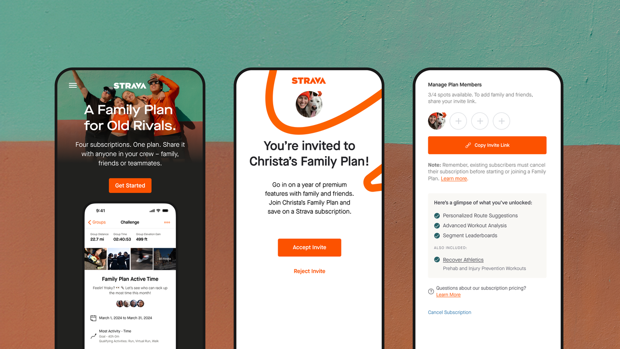 Strava&#039;s new Family Plan