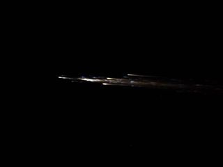 JAXA astronaut Soichi Noguchi shared this photo on Twitter of Roscosmos' Progress MS-15 cargo craft burning up in Earth's atmosphere after deorbiting on Feb. 8, 2021.