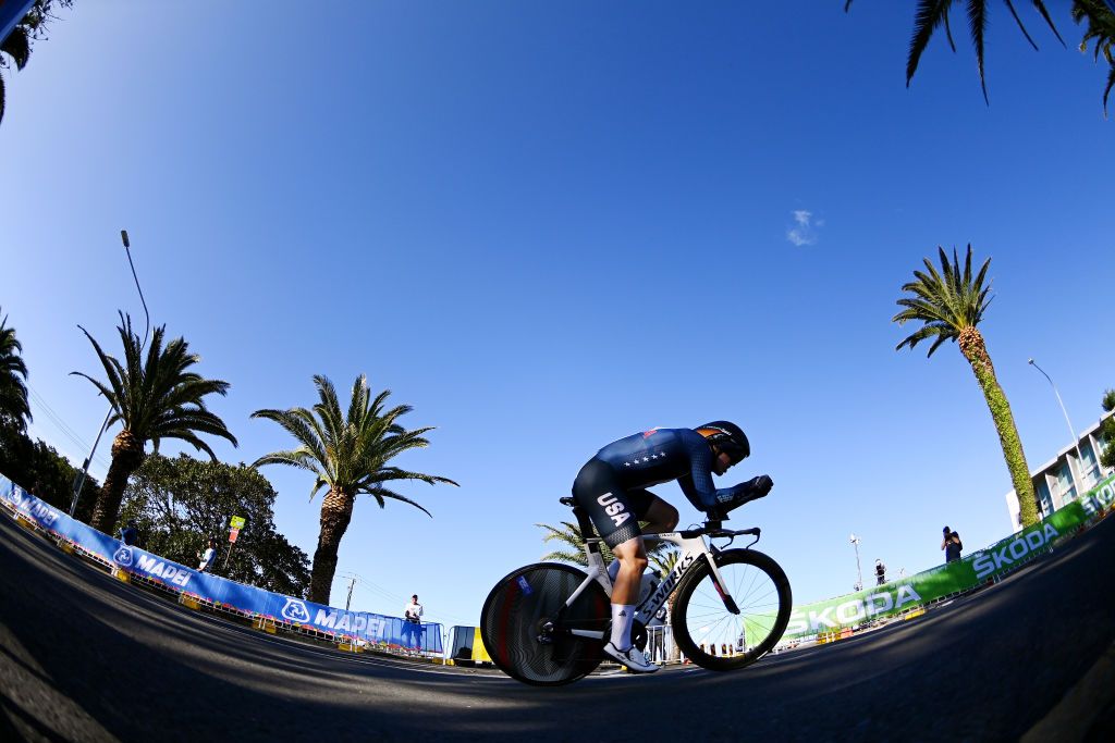 The USA's in action during the Under 23 time trial