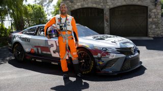 Bubba Wallace and his X-Wing inspired NASCAR vehicle