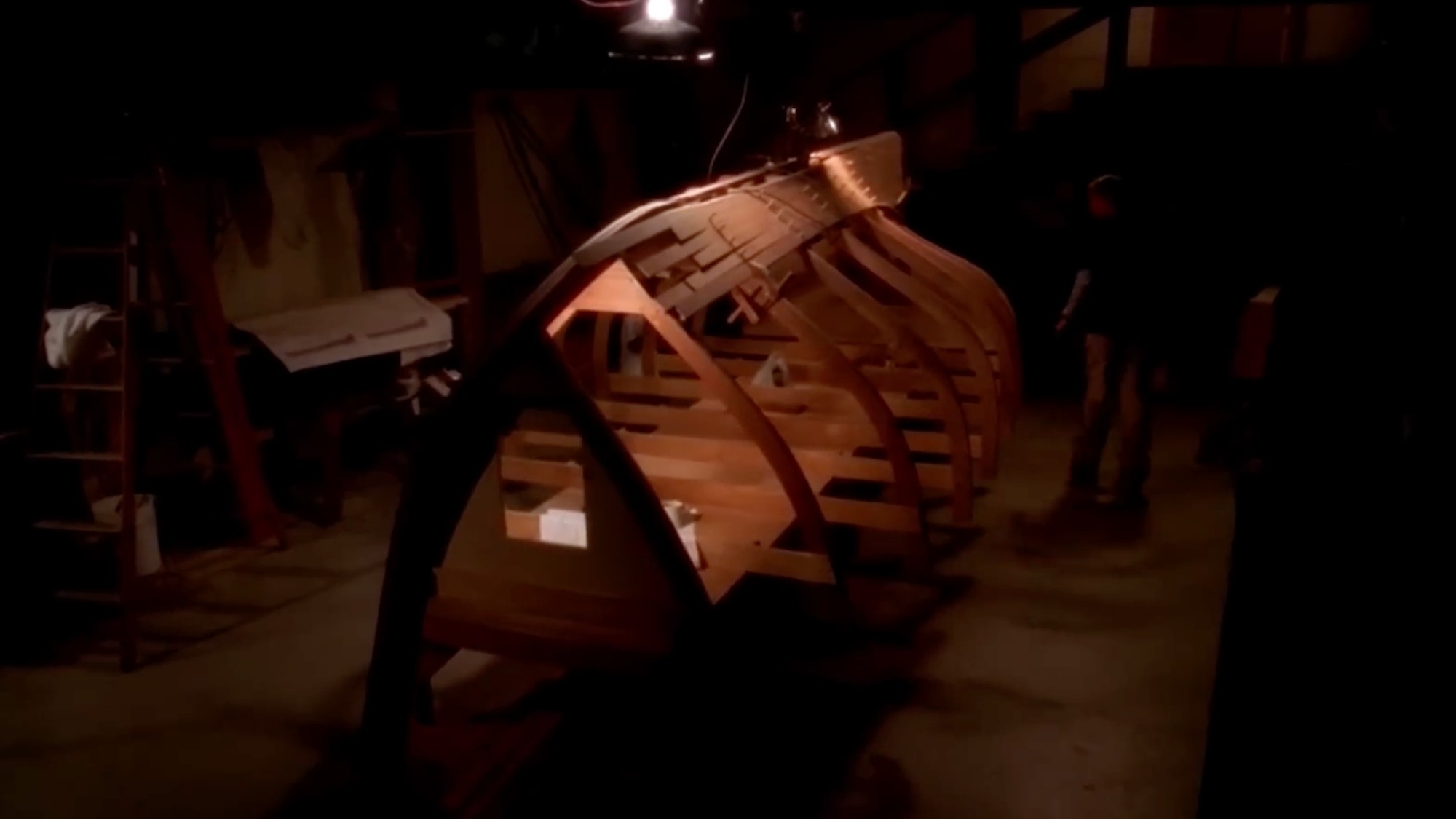 Gibbs boat in his basement