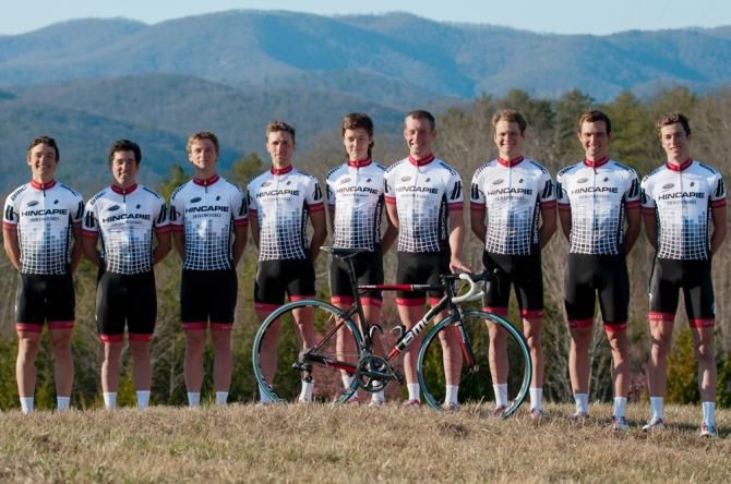 The Hincapie Sportswear Development Team: Robin Carpenter, Ty Magner, Alder Martz, Ben Zawacki, Thomas Wrona, Andy Baker, Oscar Clark, Joey Rosskopf, Blair Turner