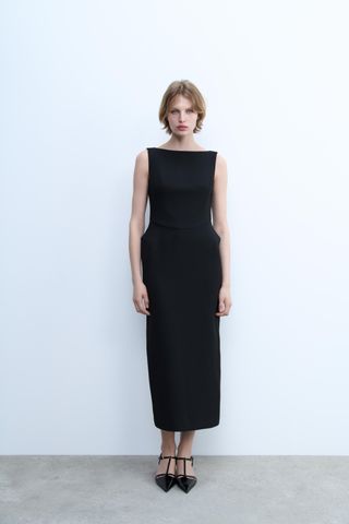 Zw Collection Midi Dress With Slit