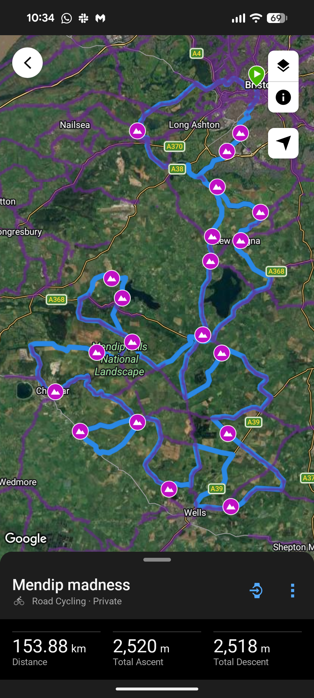 Screenshots of a sports app