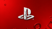 Cracked PlayStation logo on a red background, symbolizing the end of physical PlayStation game discs and the industry's shift toward digital gaming.