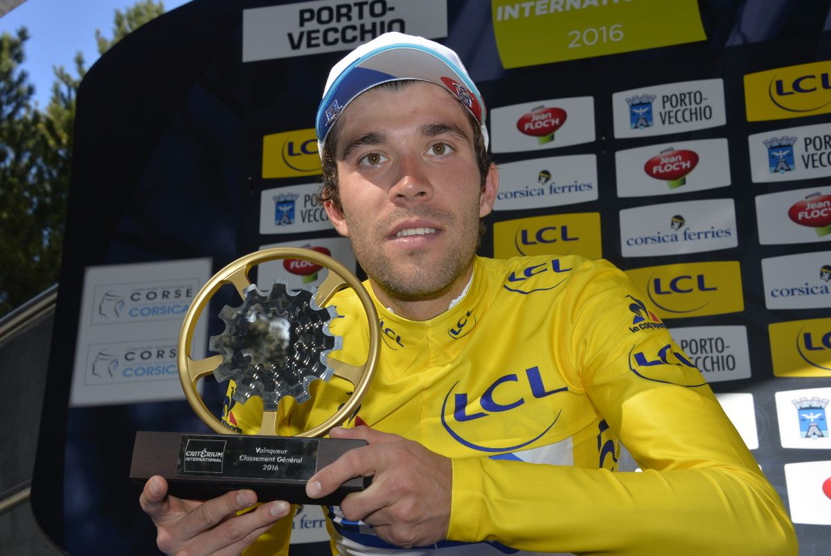 Thibaut Pinot (FDJ) with his winner's trophy