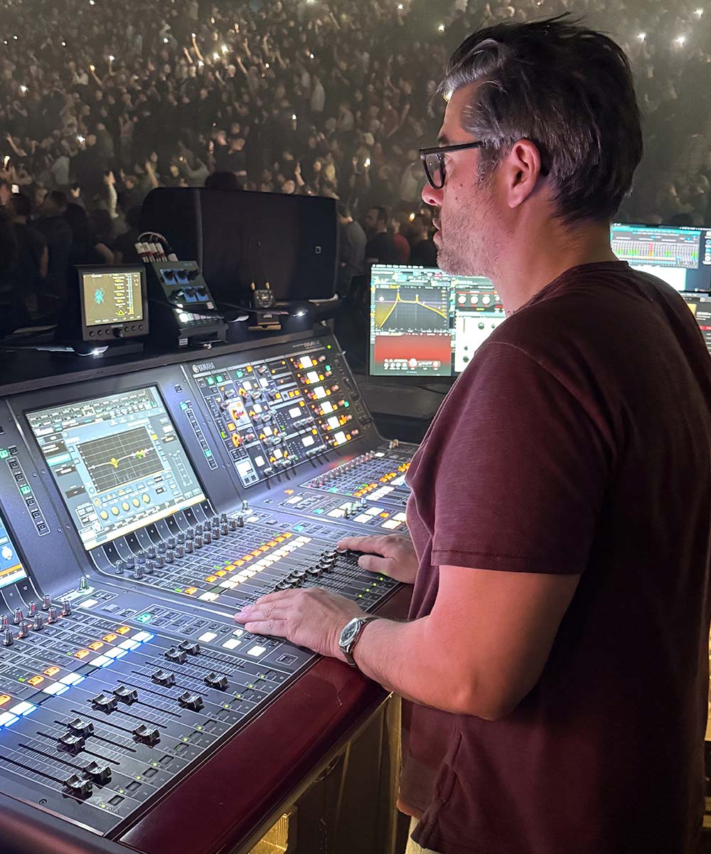 Sound mixer at live event