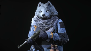 Allegedly plagiarized call of duty skin depicting an anthropomorphic samoyed dog as a soldier