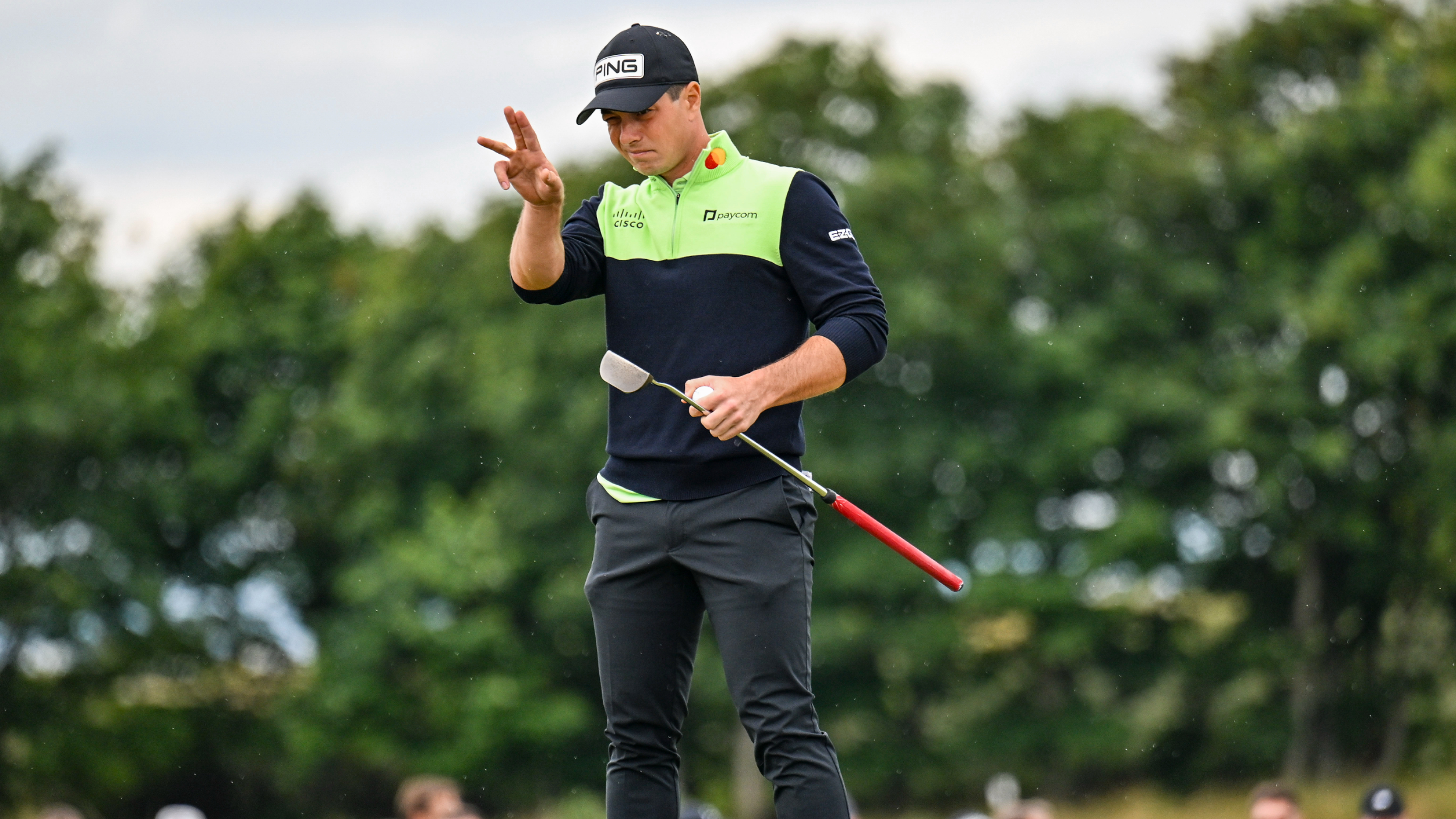 Viktor Hovland using AimPoint