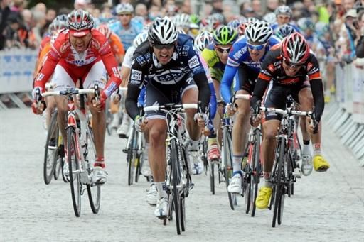 Alex Rasmussen (Saxo Bank) claimed his second stage victory of the 2010 4 Days of Dunkirk