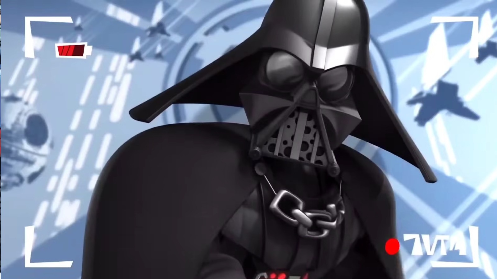Darth Vader being filmed in Star Wars: Detours