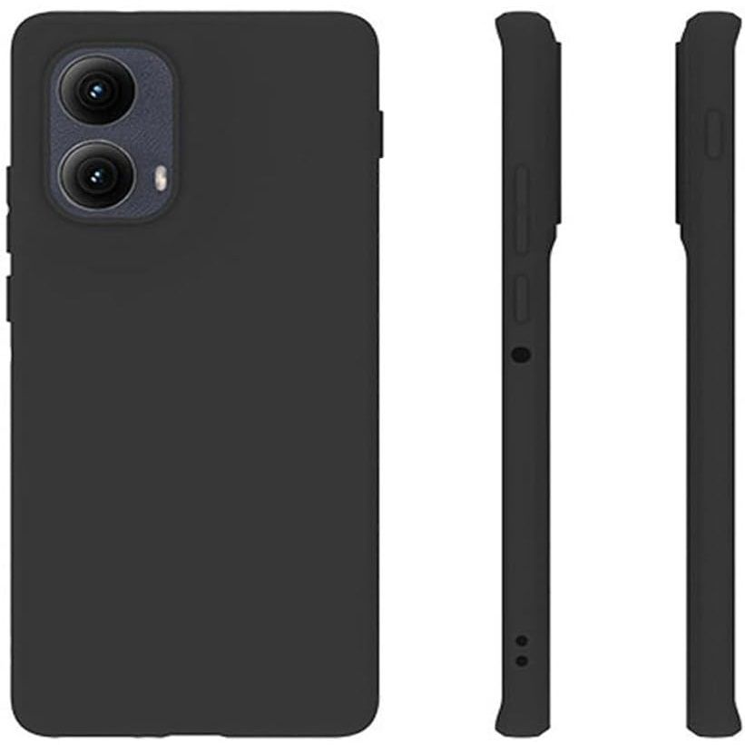 Custodia Poetic Revolution Per Motorola Moto Edge 2024, Nera, Con Cavalletto E Protezione Fotocamera Scorrevole.