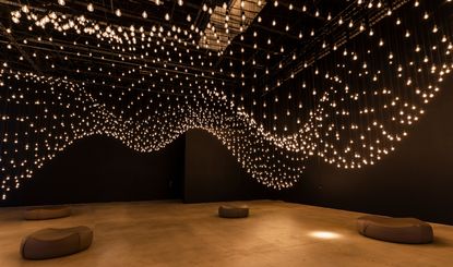 Rafael Lozano-Hemmer Pulse Topology light installation for BMW i at Miami Art Week 2022