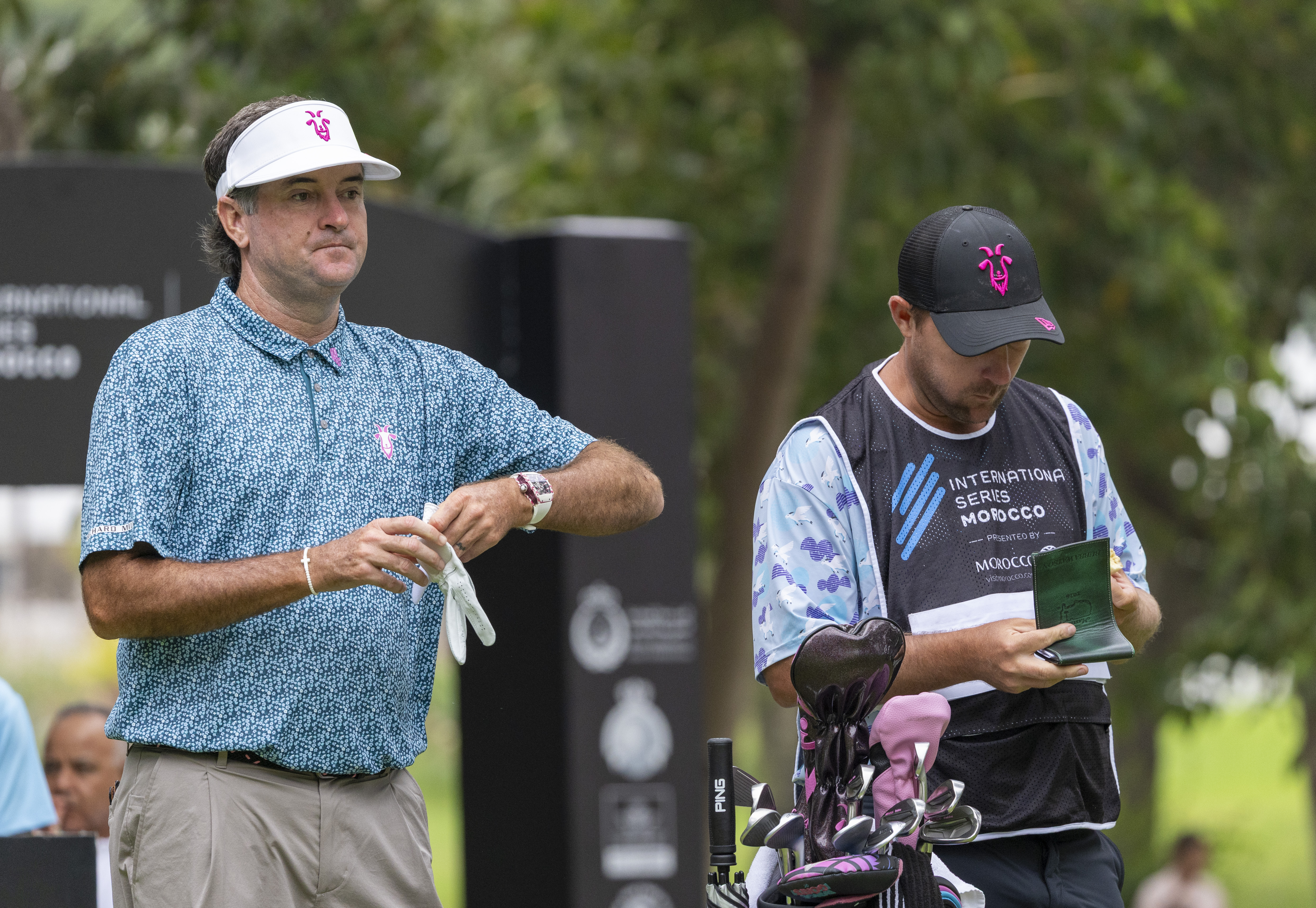 Bubba Watson and caddie