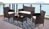 Four-Piece Rattan-Effect Garden Furniture Set | Was £499.99 now £128.99 at Groupon