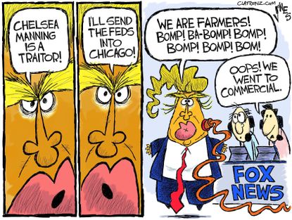 Political Cartoon U.S. Donald Trump Fox News
