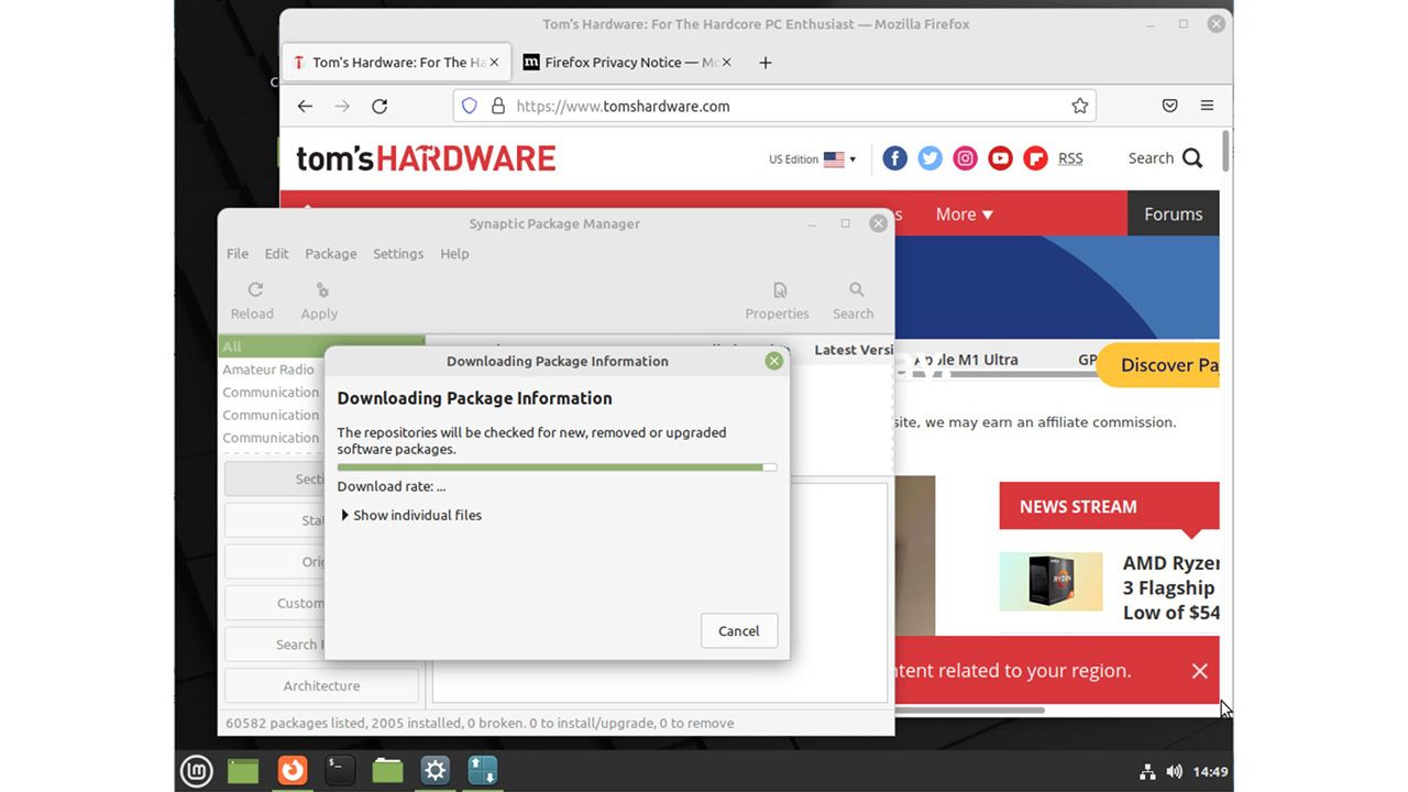 The Linux Mint desktop