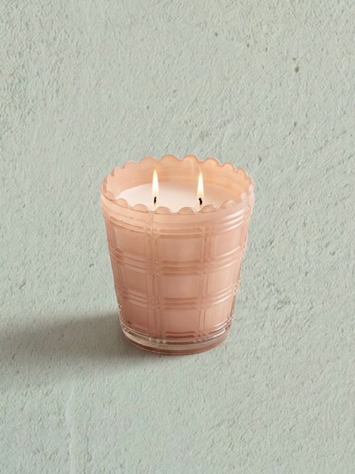 Scallop Glass Candle