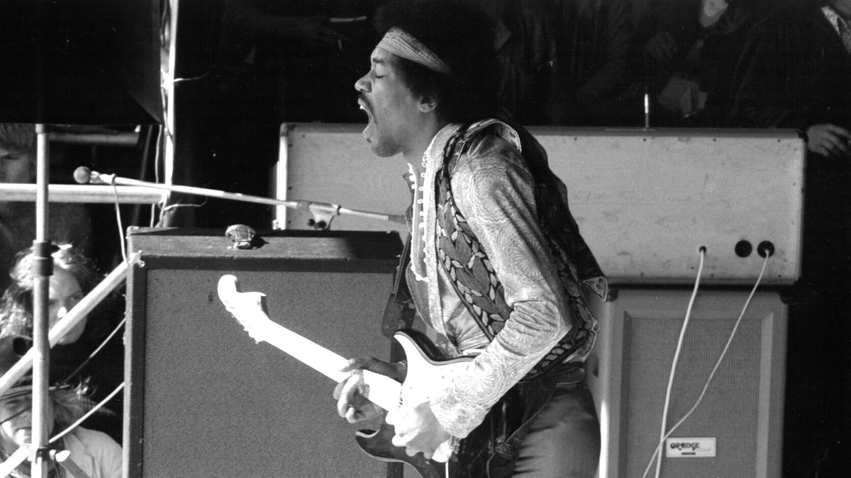 Jimi Hendrix performs in Isle of Fehmarn, Germany on September 6, 1970