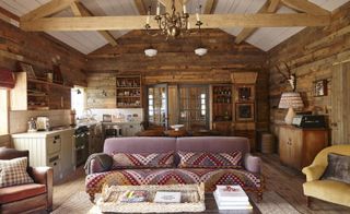 Wooden Furniture And Antique interior in a Kitchen.