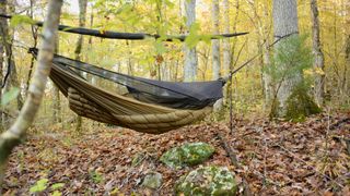 Modern hammock camping with underquilt