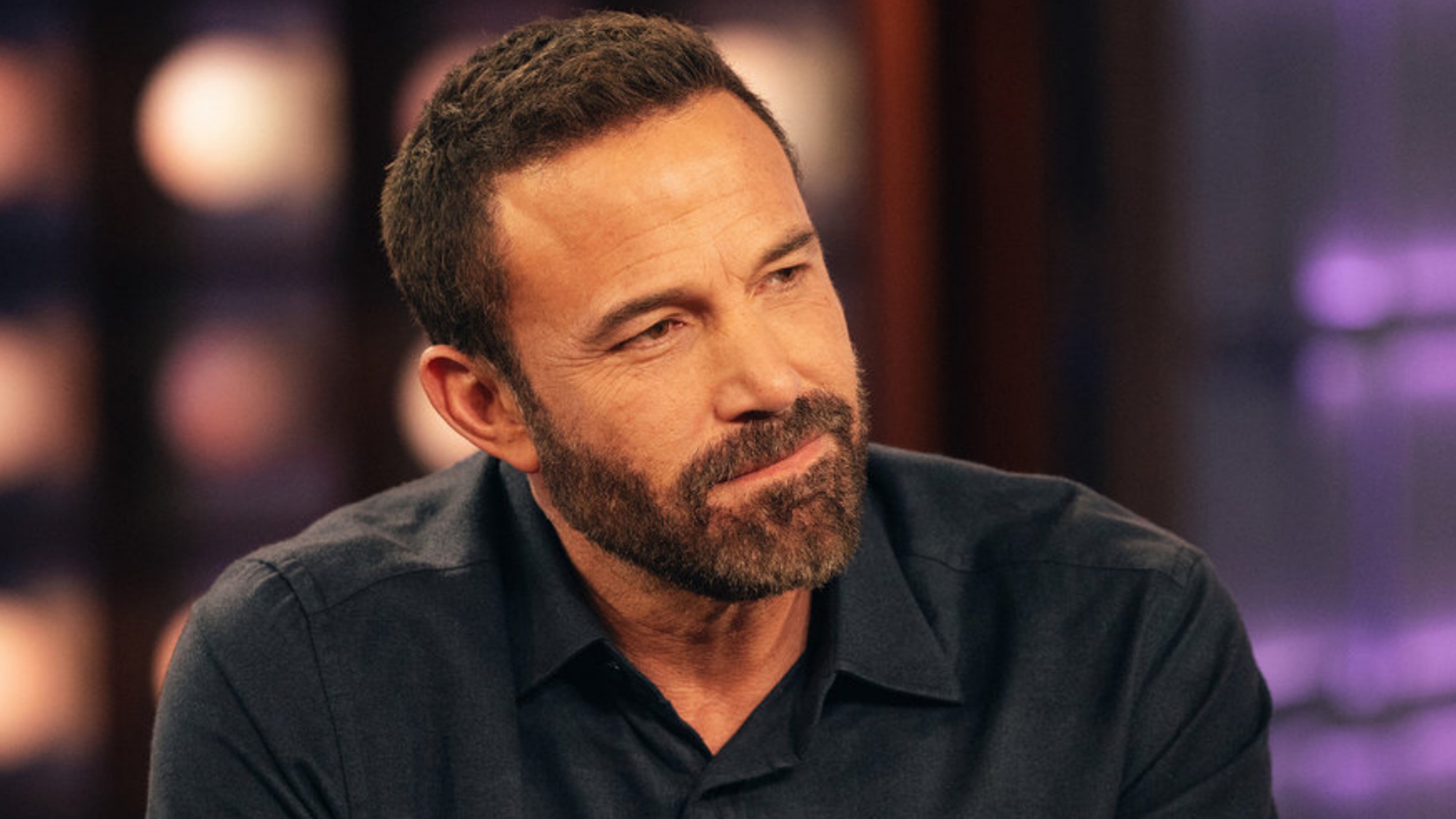 Ben Affleck is shown on The Kelly Clarkson Show.
