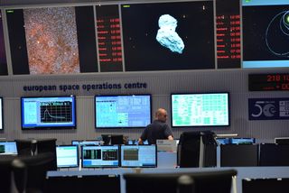 ESA's Main Control Room During Rosetta's Arrival